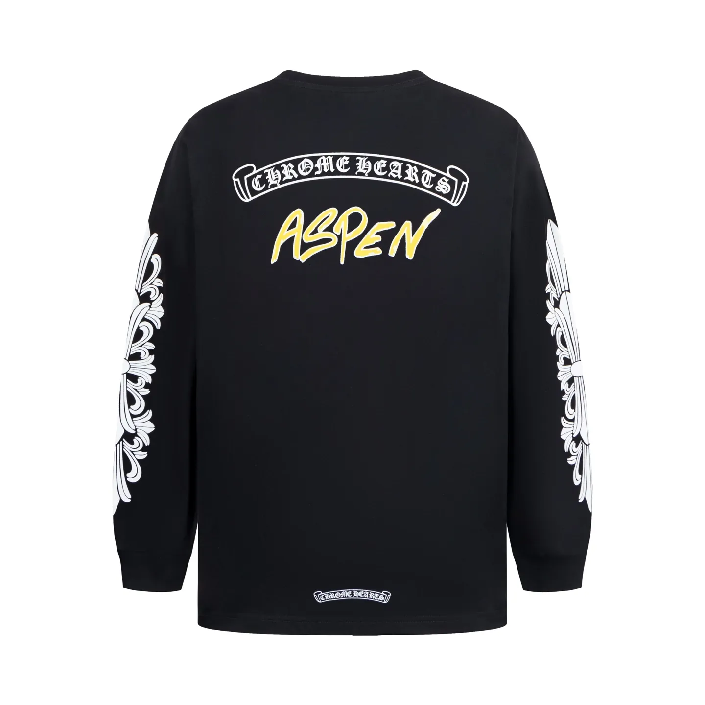 🅿️340 [Exclusive supply] CH Crow Heart Graffiti Limited Long Sleeve (Black) The fabric is made of 26-woven 220g cotton, and the printing is printed with ink. The most important thing is that the leather is sewn by hand (handwork involves high costs). A lot of effort has been put into the fabric, hardware and craftsmanship. The top quality and industry benchmark in the market are only owned by a few people. The overall wiring is straight and delicate, the fabric is comfortable and soft, and the color is consistent without color difference. It can be matched with the same style to create a fashionable look and control various occasions. Customized accessories, complete with three standards, same style for men and women! Size:S/M/L